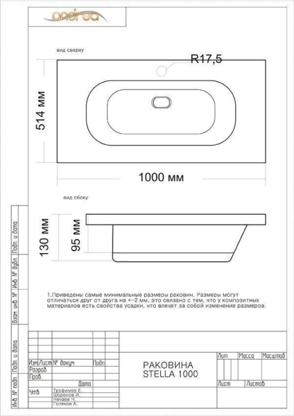 Тумба с раковиной MARKA ONE Milacco 100 Black stone