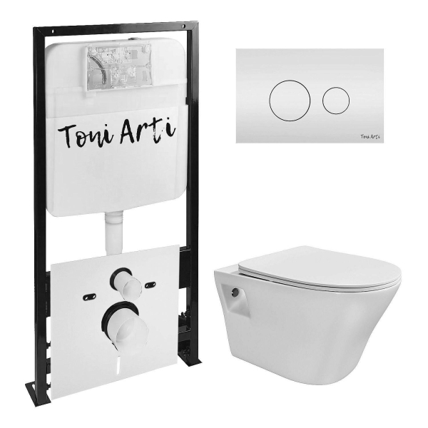 Комплект TONI ARTI TA-01 + Lamoli с сиденьем с микролифтом, с клавишей Baglio TA-0082