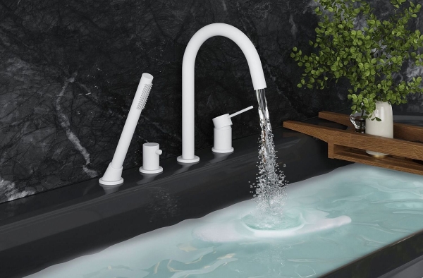 Смеситель на борт ванны TIMO Saona 2320/16Y White matte