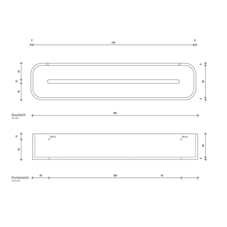 Полка DECOR WALTHER Stone DCT45 973955 белый матовый