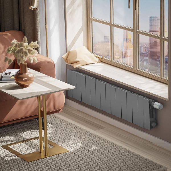 Радиатор ROYAL THERMO PianoForte 200 16С 128/28 НП серебристый матовый