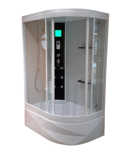 Душевая кабина ORANS SR-86155 L-ED 130x90x220 с гидромассажем, профиль белый