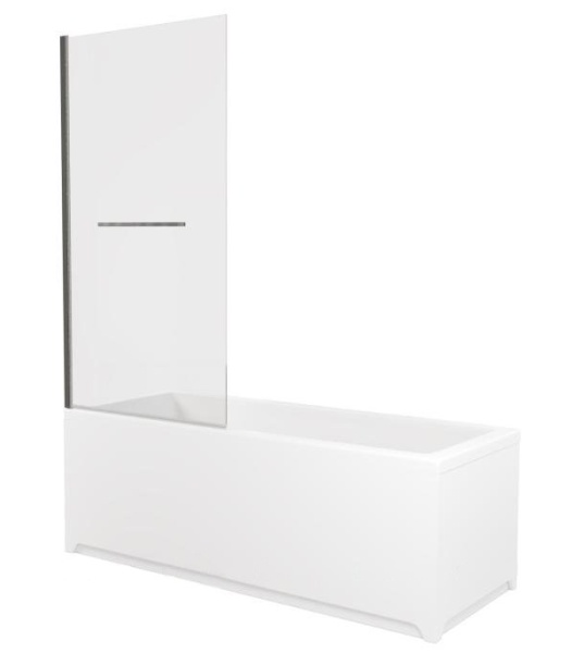 Шторка для ванны ALLEN BRAU Priority 80x150 профиль серебро брашированное