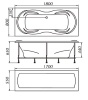 Панель фронтальная для ванн MARKA ONE Flat 180х56
