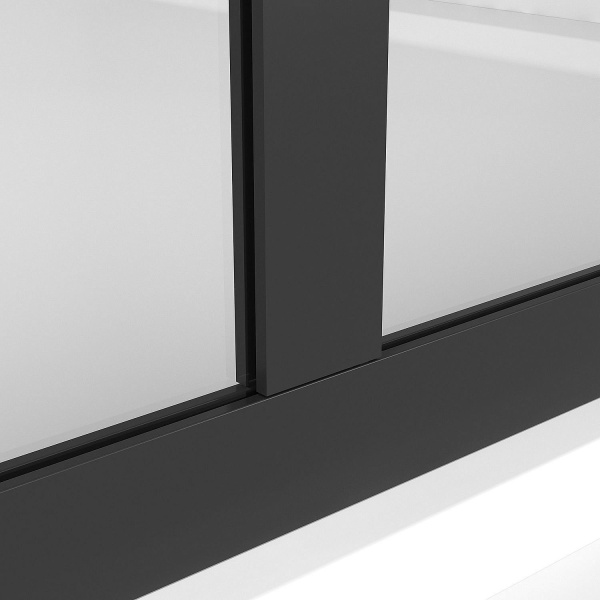 Перегородка для душа NIAGARA Nova 90x195 профиль черный матовый, стекло с рисунком