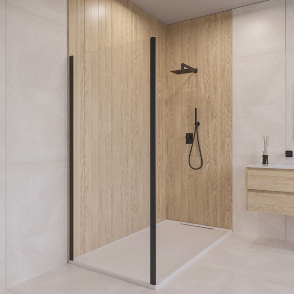 Неподвижная стенка RGW Z-050-5-B 90x190 черный матовый