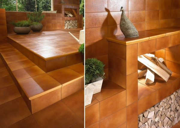 Клинкерная плитка Aquarius Brown Подступенник 30х14,8х1,1