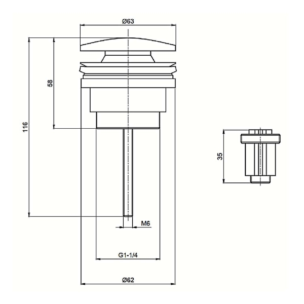 Донный клапан AQUAME AQM7003BG золото шлифованное