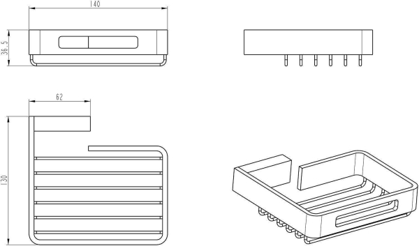 Держатель для губки BOHEME Q 10959-GM Gun Metal