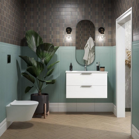Тумба под раковину KERAMA MARAZZI Piano 85 подвесная белый