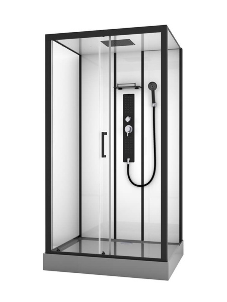 Душевая кабина BLACK&WHITE Galaxy G8008 90x115x215 профиль черный