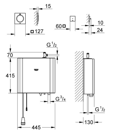 Парогенератор GROHE F-digital deluxe 27934000