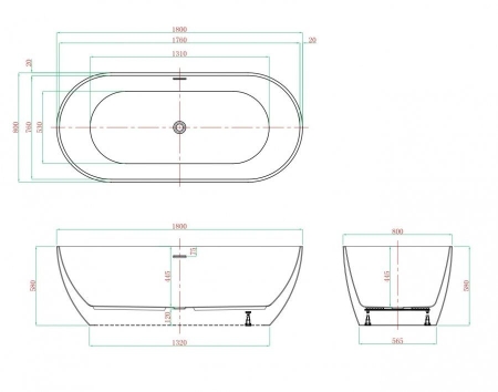 Акриловая ванна VAGNERPLAST Marbella 180x80