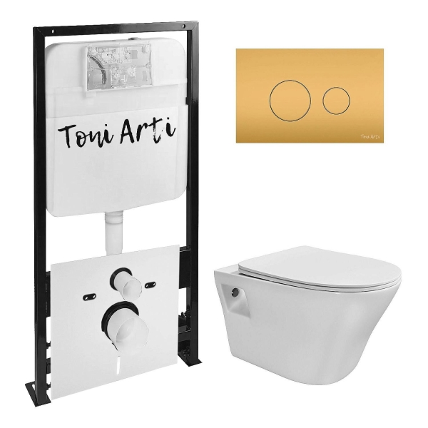 Комплект TONI ARTI TA-01 + Lamoli с сиденьем с микролифтом, с клавишей Baglio TA-0083