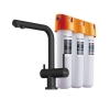 Комплект смеситель с фильтром OMOIKIRI Nagano-BL-P + Pure drop lite черный