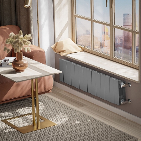 Радиатор ROYAL THERMO PianoForte 200 14С 112/28 БП серебристый матовый