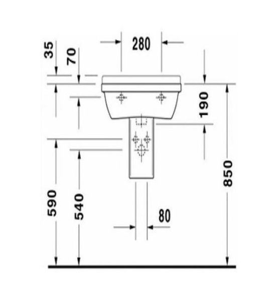 Полупьедестал DURAVIT Starck 3 0865170000