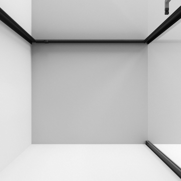 Неподвижная стенка NIAGARA Nova 100x195 профиль черный матовый