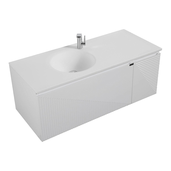 Тумба с раковиной BLACK&WHITE Universe 120 белая