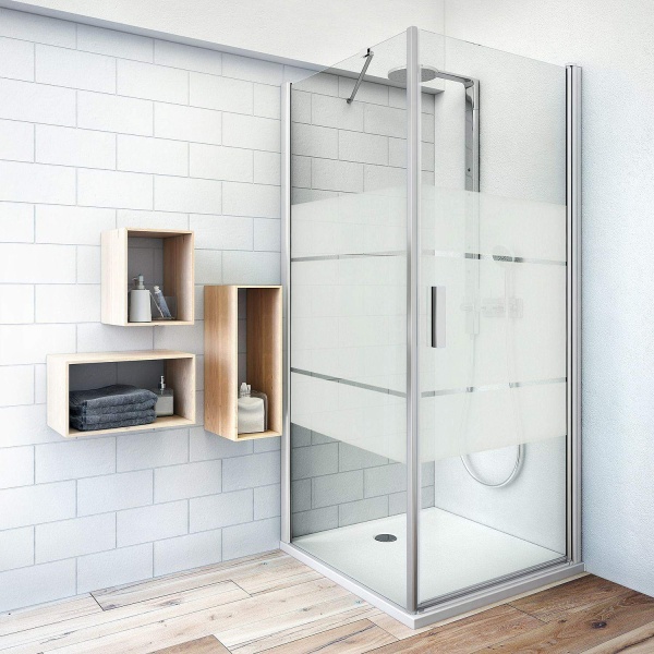 Душевое ограждение ROTH Tower Line TCO1+TBL 80x100x201 профиль silver, стекло intima