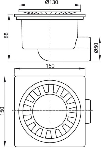 Трап ALCAPLAST APV15