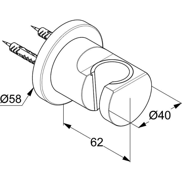 Держатель душа KLUDI Nova Fonte Puristic 20552N0-15 золото брашированное