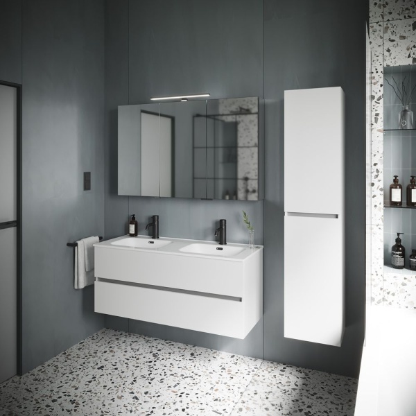 Тумба под раковину SANCOS Urban 120 с двумя раковинами