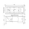 Каркас AQUANET Cariba 170x75