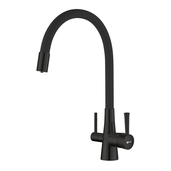 Комплект смеситель с фильтром LEMARK Comfort LM3075BL + BASIC LM3075BL085 черный матовый