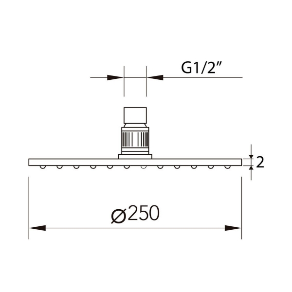 Верхний душ CLEVER Slim Inox Air 99690