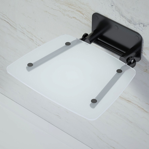 Сиденье для душа BLACK&WHITE Swan SN-0883B белое/черное матовое