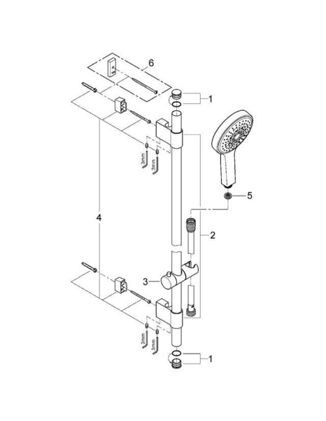Душевой гарнитур GROHE Power&Soul Cosmopolitan 27734000