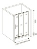 Дверь в нишу GOOD DOOR Orion WTW-100-G-CH 100x185 текстура grape