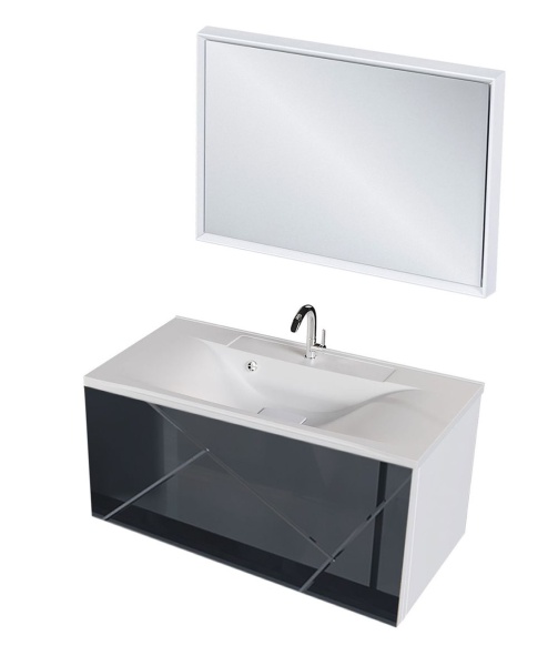 Тумба с раковиной MARKA ONE Seattle 90 Mosaic Classic Black