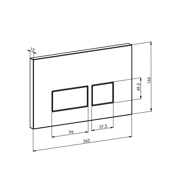 Кнопка смыва TONI ARTI Noche TA-0040 хром матовый