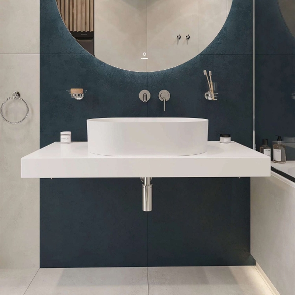 Столешница с раковиной KUPALA Plato 120 белый матовый