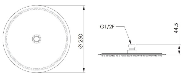 Верхний душ REMER Class Line Eco 357UFM25XLT8 Ø25