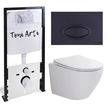 Комплект TONI ARTI TA-01 + Russi с сиденьем с микролифтом, с клавишей Freto TA-0055