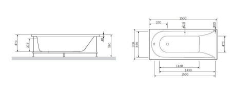 Каркас AM.PM Spirit 150x70