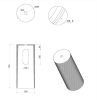 Пьедестал BOHEME Corian 801-Base-Rib-A Antracit
