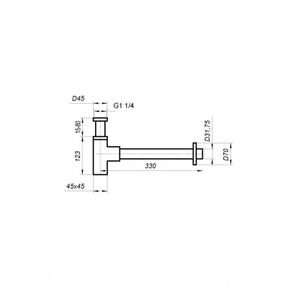 Сифон для раковины BELBAGNO BB-SMQ2-01
