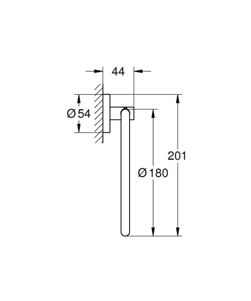 Полотенцедержатель GROHE Essentials 40365GL1 кольцевой