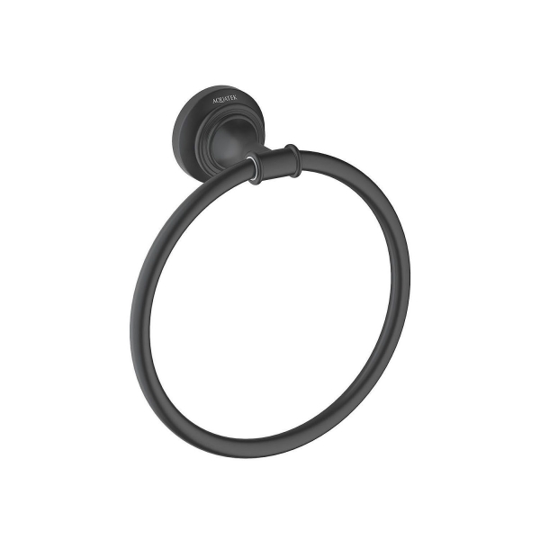 Полотенцедержатель АКВАТЕК Классик кольцо AQ4512MB черный матовый