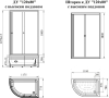 Душевое ограждение RADOMIR Соул 2 120x80x225 R профиль белый