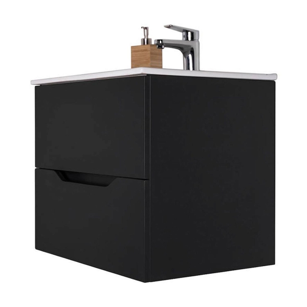 Тумба подвесная ORANGE Line 80 черный матовый