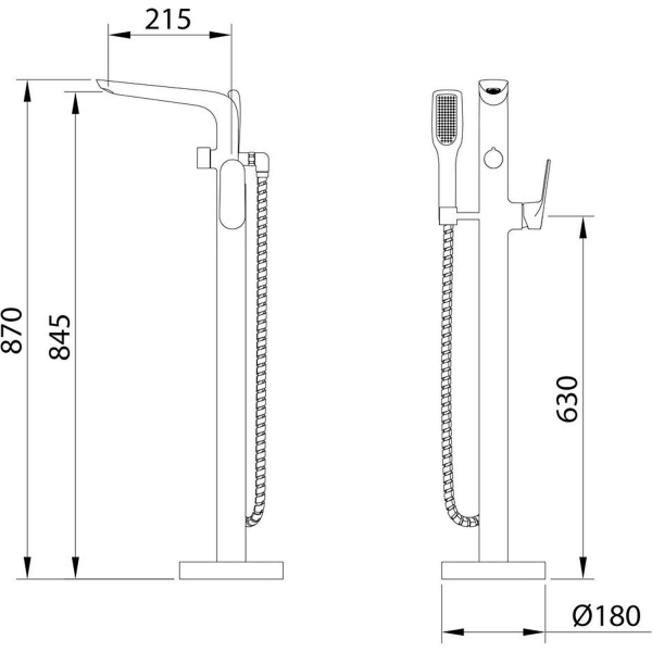 Смеситель для ванны CLEVER Vogue Elegance 61130