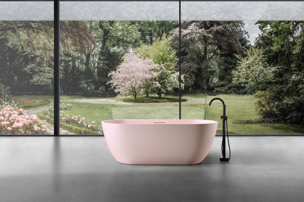 Ванна ABBER Frankfurt 170x75 розовая матовая