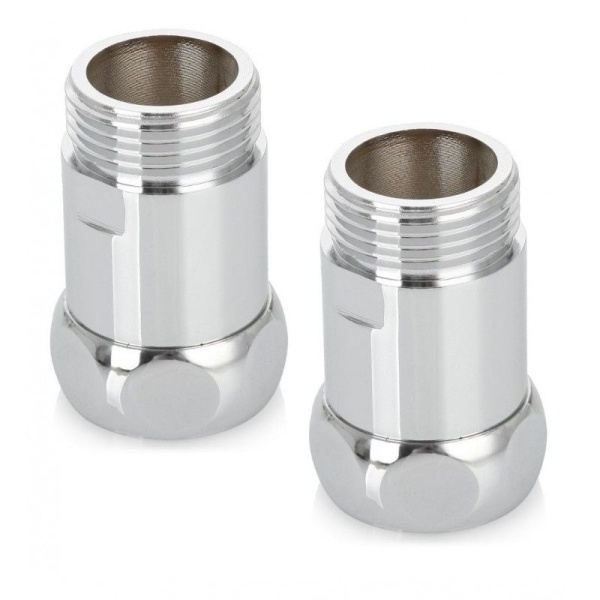 Прямое соединение DEROH 1"х3/4" г/ш хром (пара) РАСПРОДАЖА