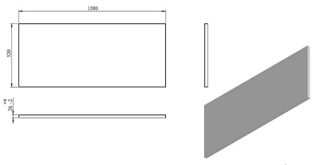 Панель фронтальная для ванн C-BATH Panel Front 120x52
