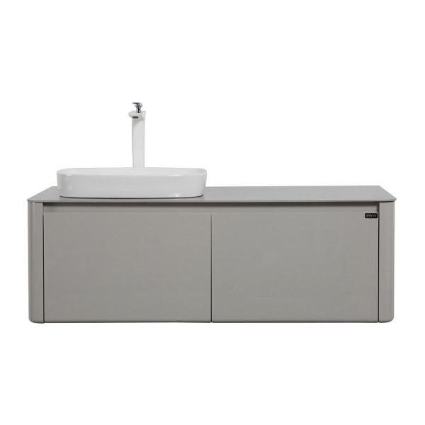Тумба с раковиной BLACK&WHITE Universe 120 L светло-серая